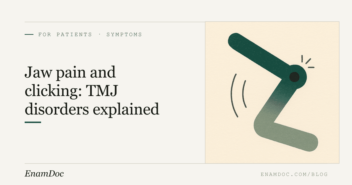 Jaw Pain and Clicking: TMJ Disorders Explained