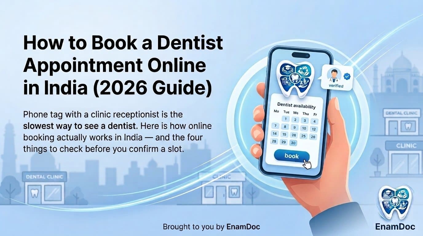 A patient selecting an appointment slot with a verified dentist on a phone