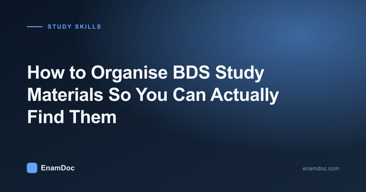 Organised BDS notes, summaries and flashcards arranged by subject